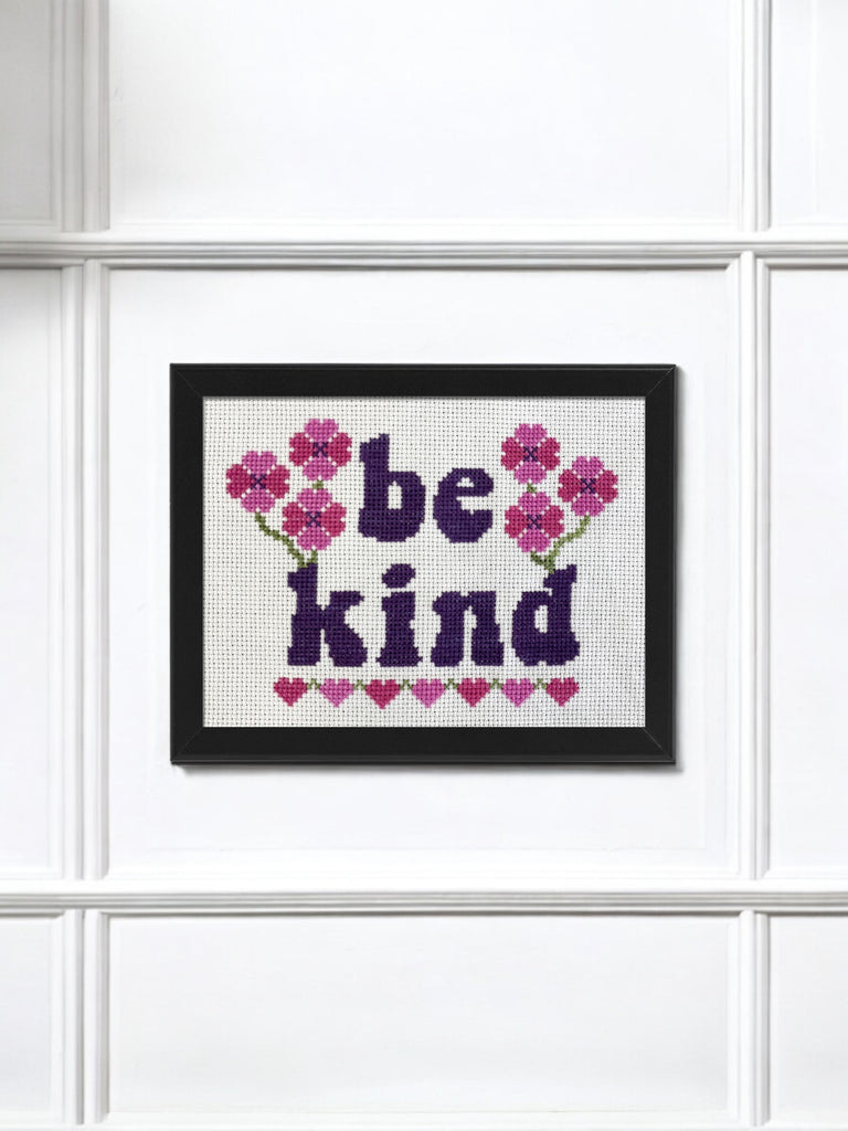 Be Kind Cross Stitch Kit (PRE-ORDER)